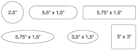 Domed Decal shapes